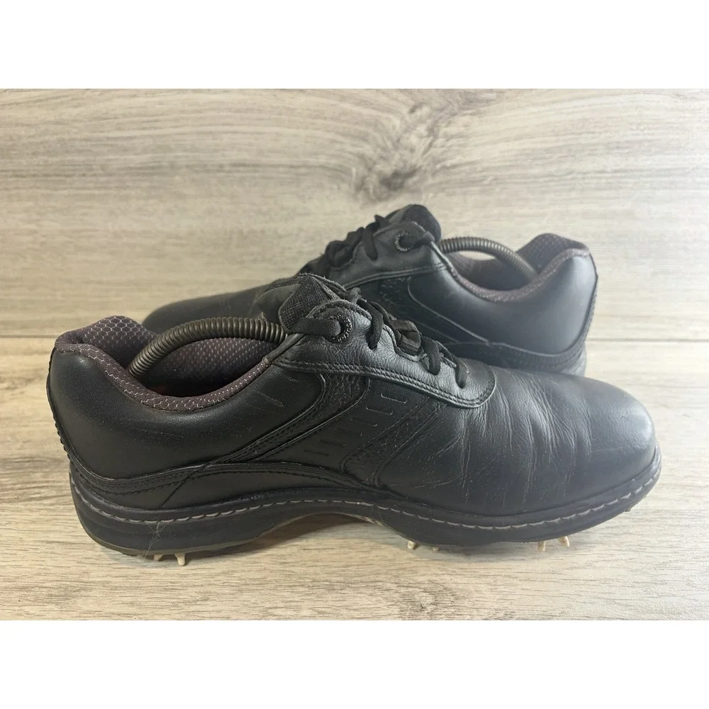 FootJoy Black Leather Lace Up Men's Golf Shoe Size 10.5 XW Style Code 54018